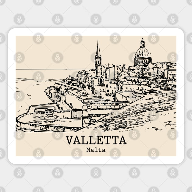 Valletta - Malta Magnet by Lakeric